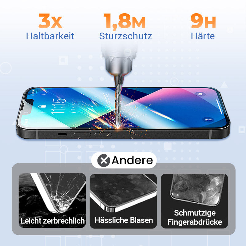 š„ 50% RABATT š„ 4K HD / Anti-Spion GehƤrtetes Glas Display-Schutzfolie mit Staubentfernung für iPhone ā Einfache Installation!