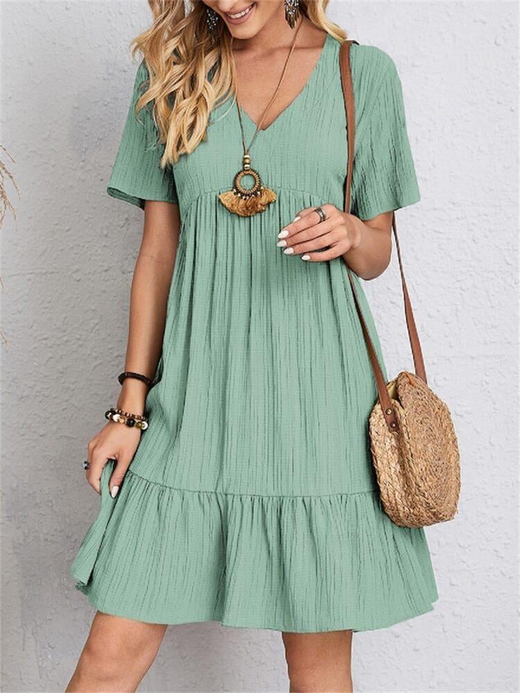 🎁Ostern Heißer Verkauf 50% Rabatt💥Kleid mit lockerer Taillenschnürung