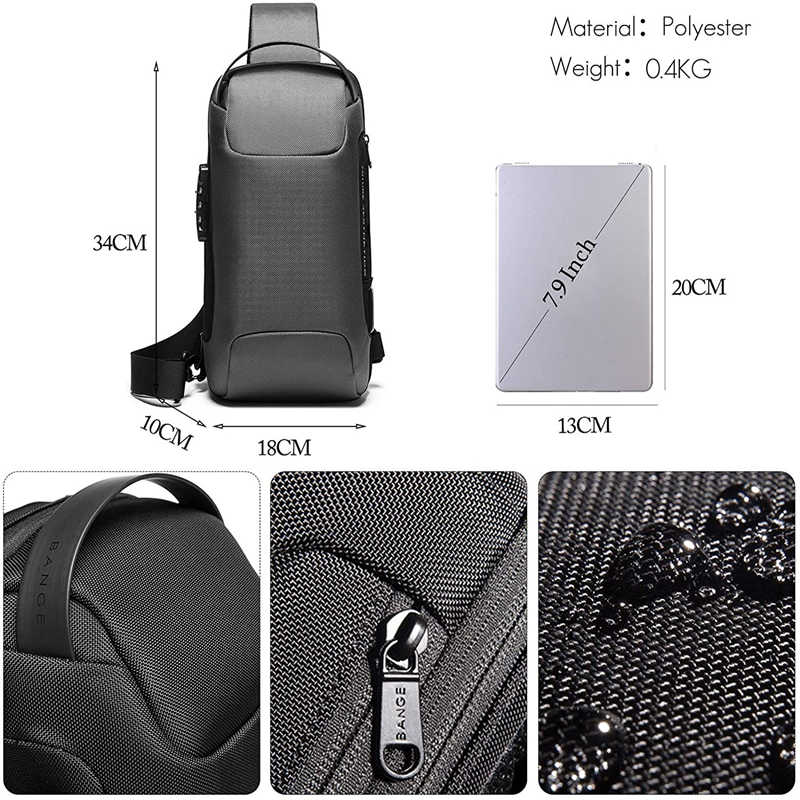🌟2023 New-USB Charging Sport Strap Anti-Diebstahl Umhängetasche