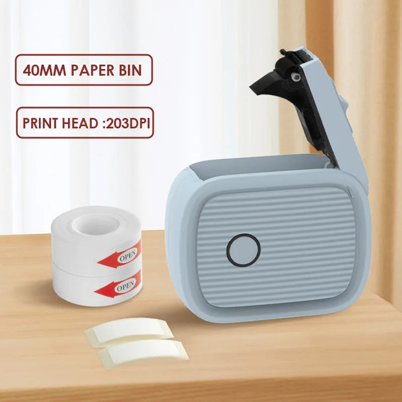 Mini-Thermo etiketten drucker Halb zoll Handheld Haushalts kleber Aufkleber Farbe tikettier maschine
