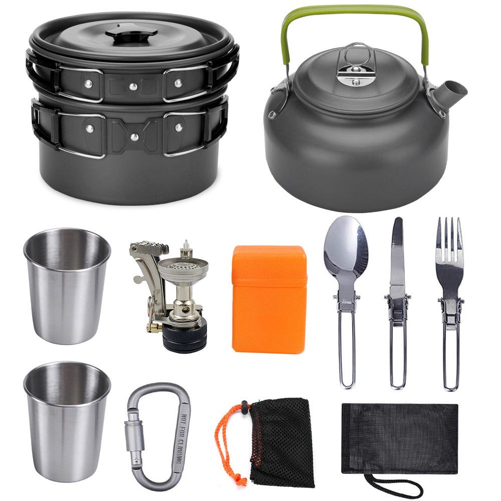 🔥Heiß 49% Rabatt⛺Aluminium Outdoor Camping Kochgeschirr Set