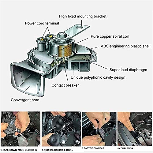 ✨Heißer Verkauf📢12V 300DB Zugschneckenhupe für LKW, Autos, Motorräder