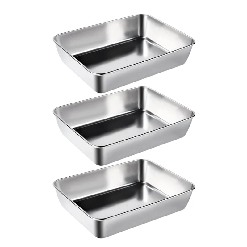🔥Kaufe 3 und erhalte 2 gratis🔥- Quadratische Platte aus Edelstahl🥗