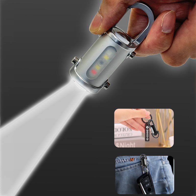 🔥Heißer Verkauf🔥1200LM Superhelle Mini-Schlüsselanhänger-Taschenlampe Wasserdicht