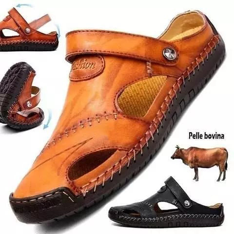 🔥Große Größe Weiches Leder Männer Atmungsaktive Outdoor-Sandalen(Geeignet für den Sommer)