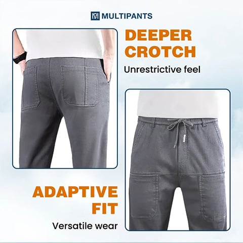 đ„HEIĂER SALE 49 % RABATTđ„° MultiPants â StrapazierfĂ€hige Cargohose mit hoher ElastizitĂ€t und mehreren Taschen
