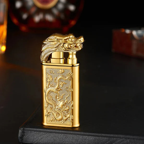 Relief Wolf Design Magic Dual Flame Feuerzeug