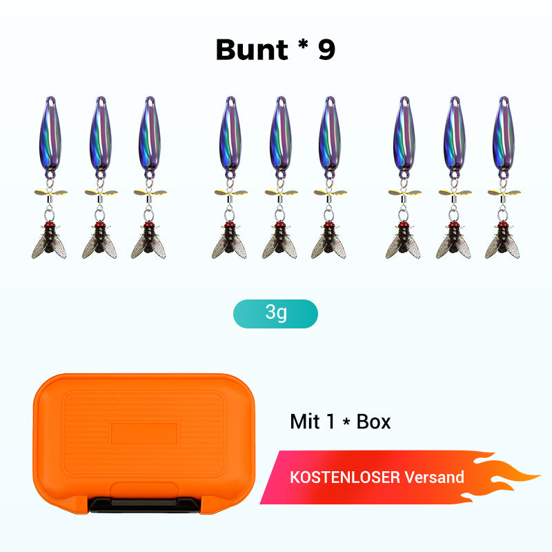 🎣LETZTER TAG 50 % RABATT🐟Metallpropeller-Fliegenköder zum Fischen