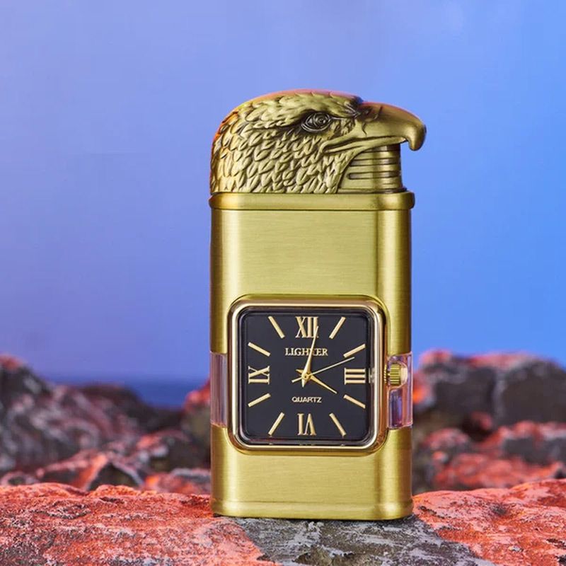 🔥Windfestes Feuerzeug, Vintage-Armbanduhr, Jet-Flammen-Taschenlampe🔥