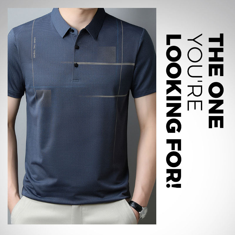 👔 Hübsches Polohemd für Männer - Kaufen Sie 3 und erhalten Sie 1 gratis👕Lockeres, kühles, atmungsaktives T-Shirt mit Revers für Männer