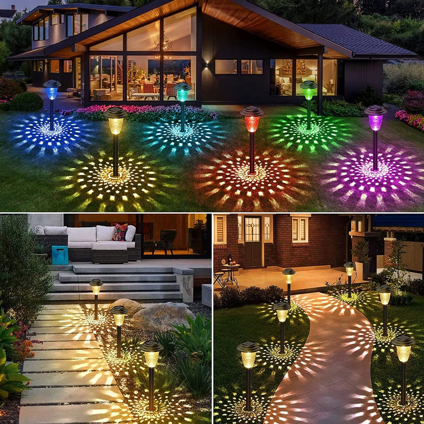 RGB-Solarleuchten für Gartenwege