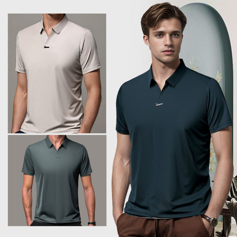 đHot Sale 55% OFFâłMen's Casual Revers Atmungsaktiv Knitterfrei T-shirt