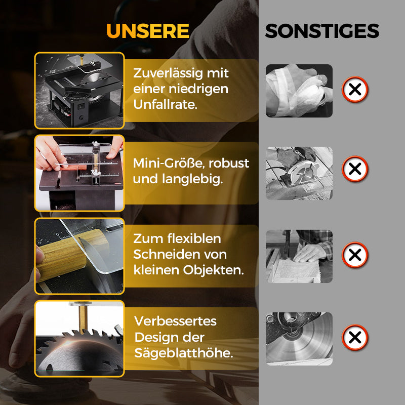 🗜️Multifunktionale Präzisions-Mini-Tischkreissäge