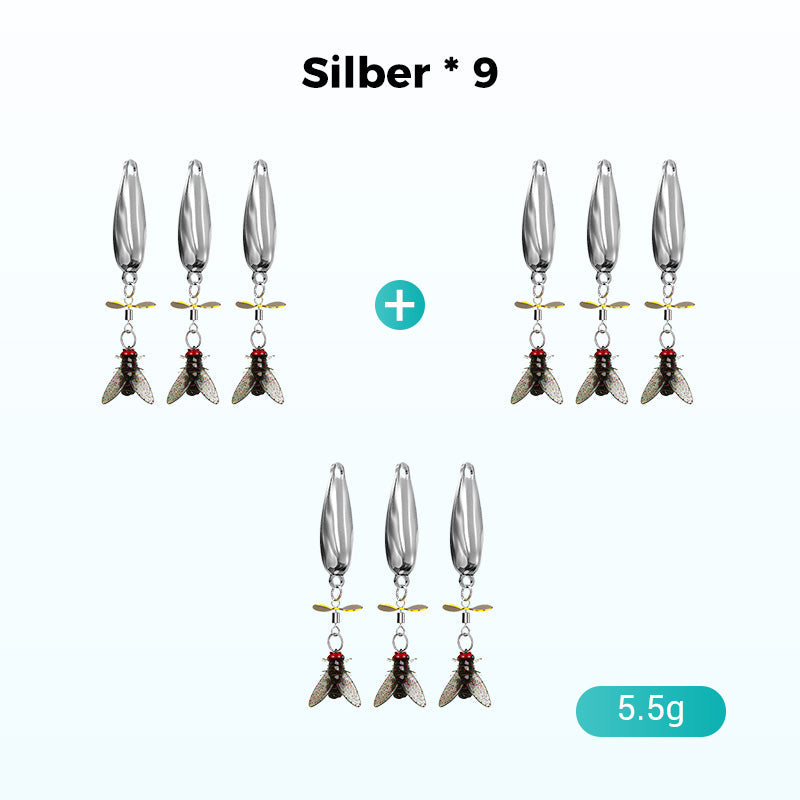 🎣LETZTER TAG 50 % RABATT🐟Metallpropeller-Fliegenköder zum Fischen