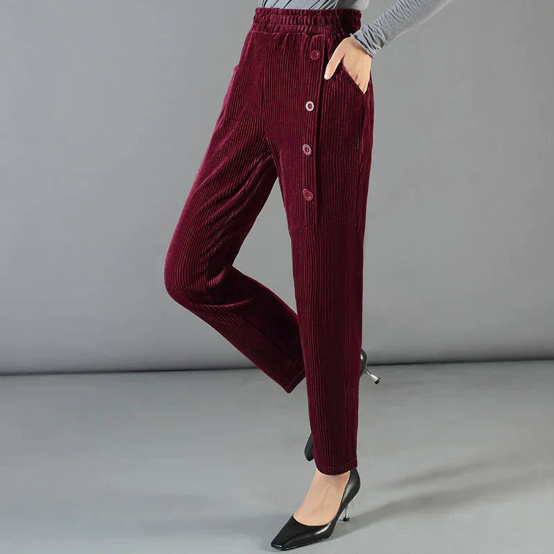 Warme Cordhose mit hoher Taille für Frauen -Kostenloser Versand und 10% Rabatt beim Kauf von 3 Stück