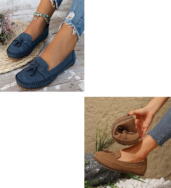 🔥Letzter Tag 49% Rabatt - Bequeme weiche Slipper für Damen im Vintage-Stil mit Schleife