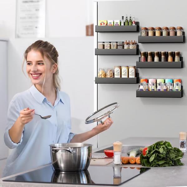 🔥Letzter Tag 49% Rabatt🔥Magnetisches Lagerregal ohne Lochen – Platzsparender Küchen-Organizer