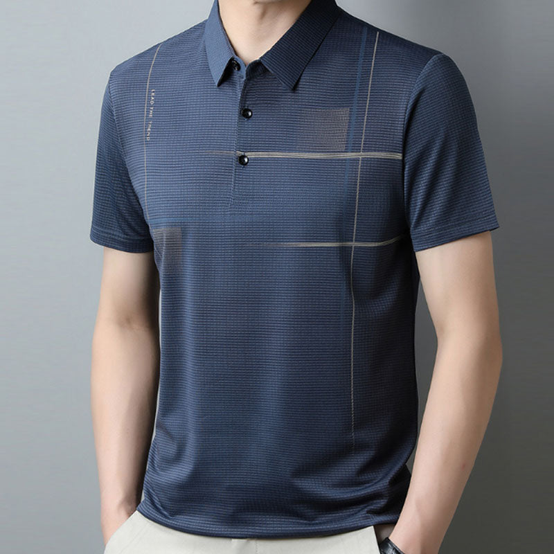 👔 Hübsches Polohemd für Männer - Kaufen Sie 3 und erhalten Sie 1 gratis👕Lockeres, kühles, atmungsaktives T-Shirt mit Revers für Männer