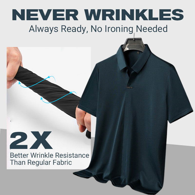 đHot Sale 55% OFFâłMen's Casual Revers Atmungsaktiv Knitterfrei T-shirt