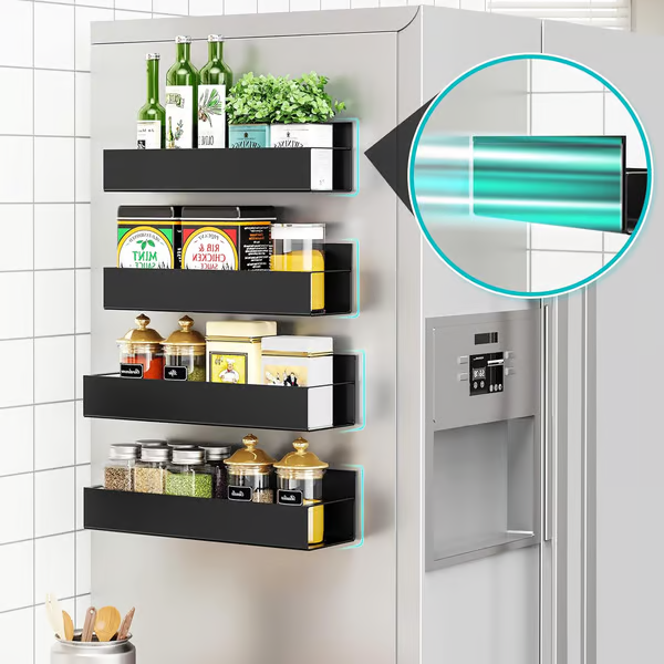 🔥Letzter Tag 49% Rabatt🔥Magnetisches Lagerregal ohne Lochen – Platzsparender Küchen-Organizer
