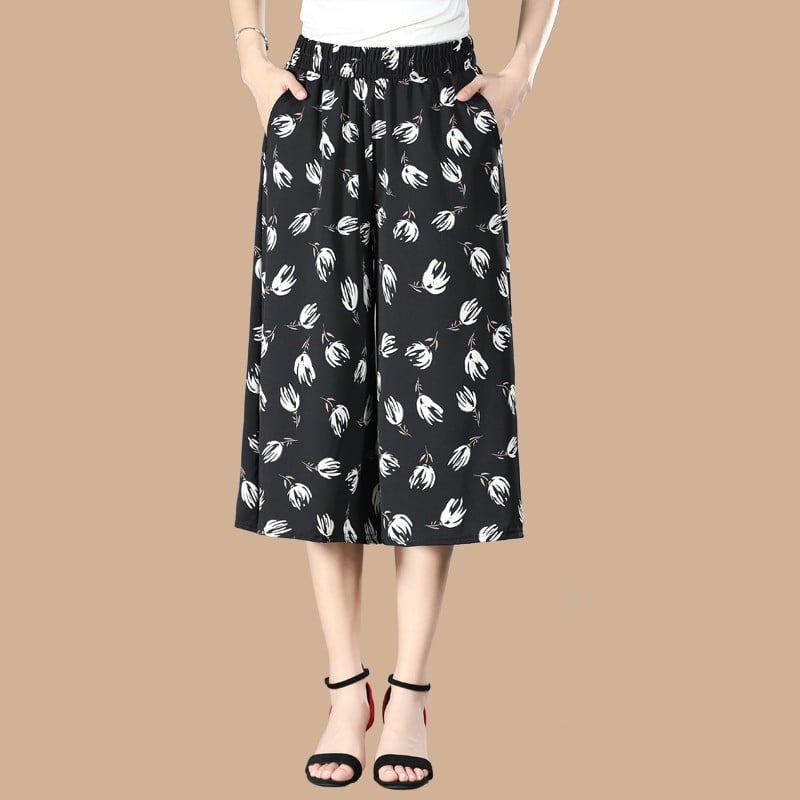 đ„HEISSER VERKAUFđ„Damen-Culottes mit weitem Bein und plissiertem Chiffon