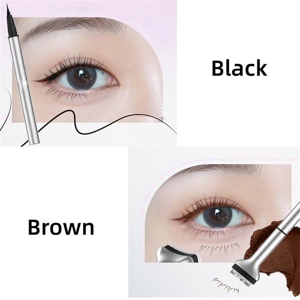 🔥2-in-1 Eyeliner & Untere Wimpern Stempel Set