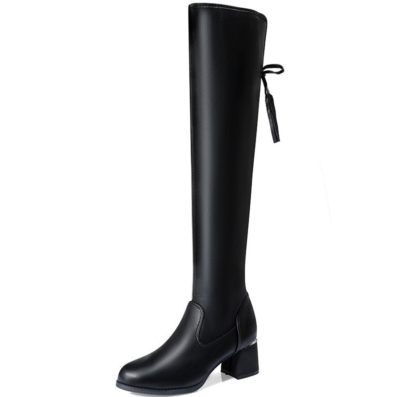 š
Christmas saleš„HeiĆer Verkauf der Herbst- und Winterserieš„ Damen-Stretch-Lederstiefel