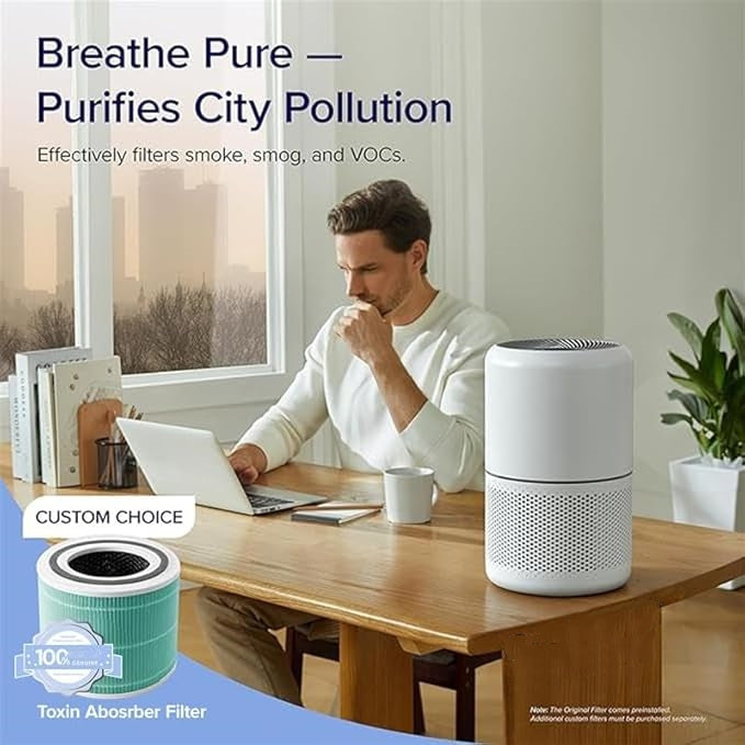 🔥 50% Rabatt | HEPA 13 Luftreiniger gegen Pollen & Rauch 🌬️ | 240m³/h 💨 | 24dB Nachtmodus 🌙