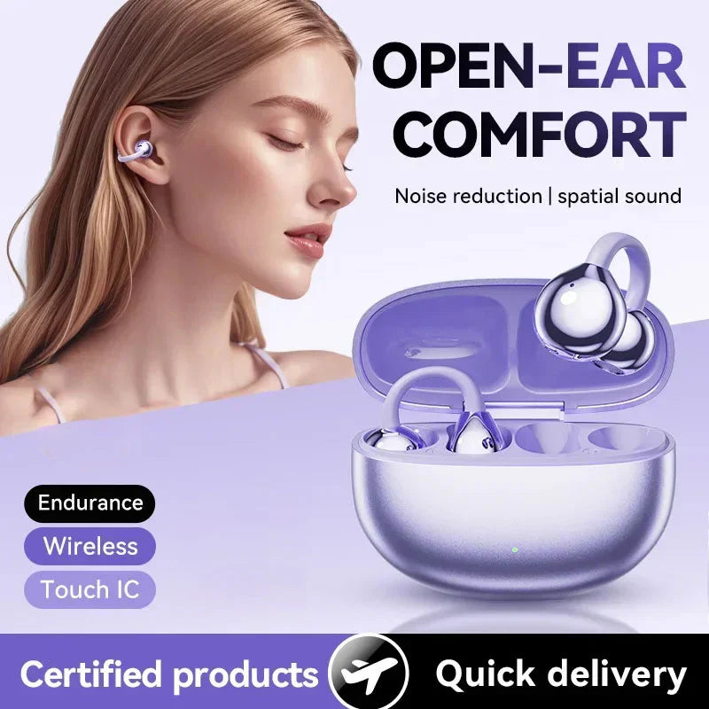 🎧Leichte Bluetooth-Kopfhörer mit offenem Ohrclip