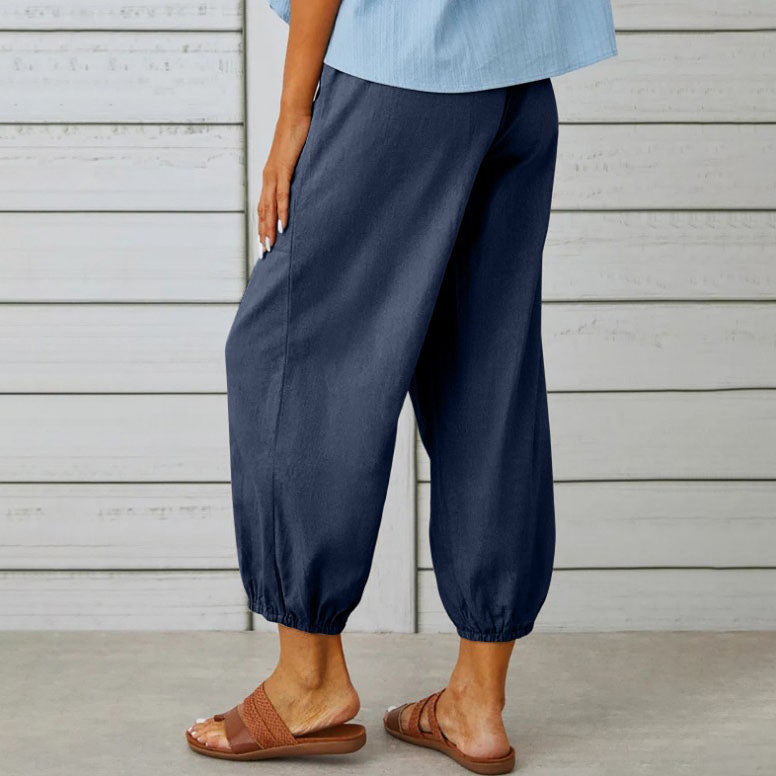【HEUTE 50 % RABATT】LOCKERE, GERADE HOSE MIT WEITEM BEIN FÜR DAMEN