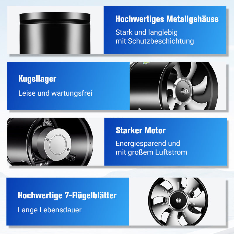🏅Super Saugkraft🌪️Multifunktionaler, leistungsstarker, leiser Abluftventilator