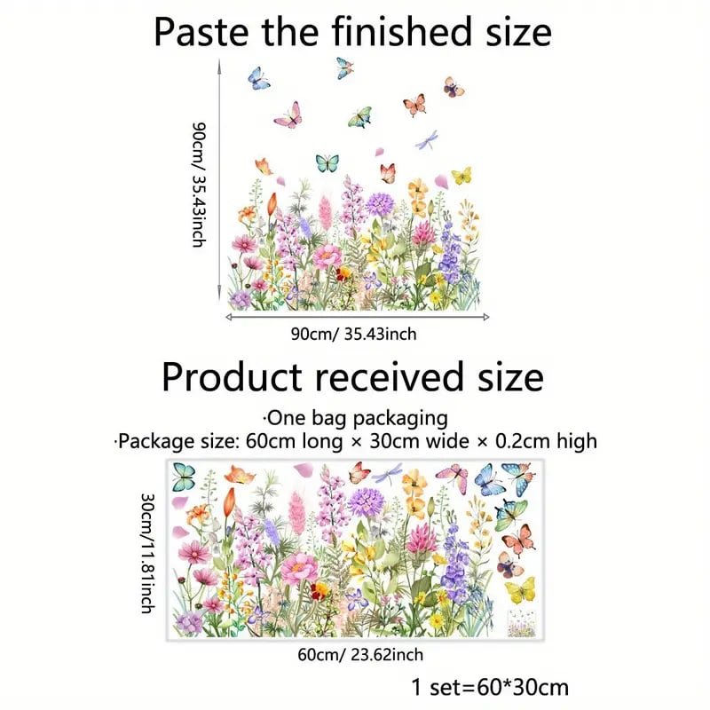 💐Neujahr Heißer Verkauf 50% Rabatt💞 Bunter Blumenstrauß Fenster Sticker🖼️