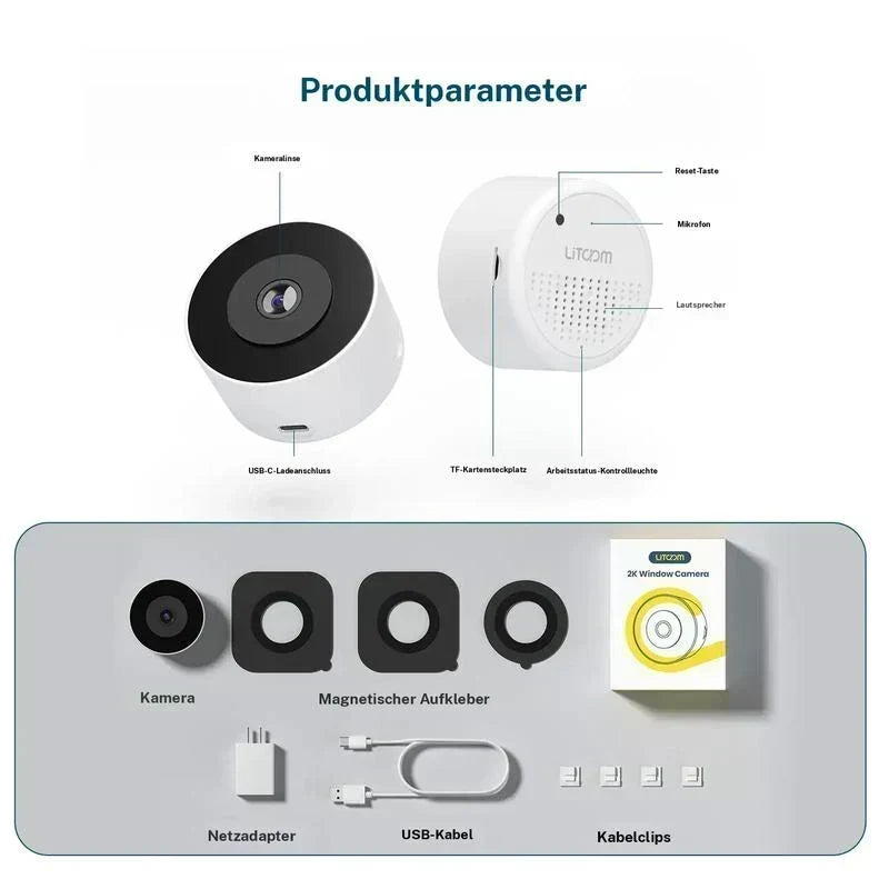 📹 50% RABATT! 🔒 Kristallklare 2K-Überwachungskamera – Farbnachtsicht, 24/7-Aufzeichnung & intelligente Alarme – Einfache Installation für maximale Sicherheit 🏠