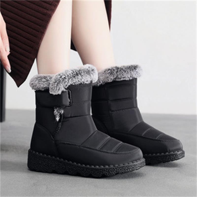 🎄🎁Ideales Geschenk - Rutschfeste Winter-Kaninchen-Plüsch-Schneestiefel für Damen