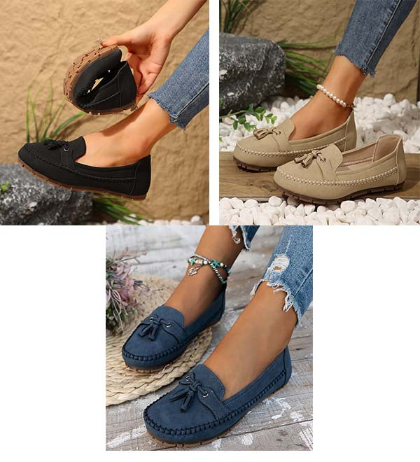 🔥Letzter Tag 49% Rabatt - Bequeme weiche Slipper für Damen im Vintage-Stil mit Schleife