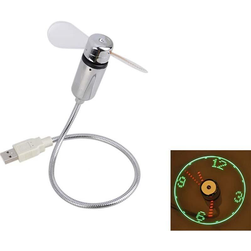 🔥2025 Heiße Produkte 🔥USB-Ventilator mit LED-Uhrbeleuchtung