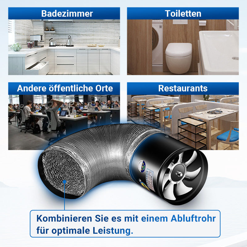 🏅Super Saugkraft🌪️Multifunktionaler, leistungsstarker, leiser Abluftventilator