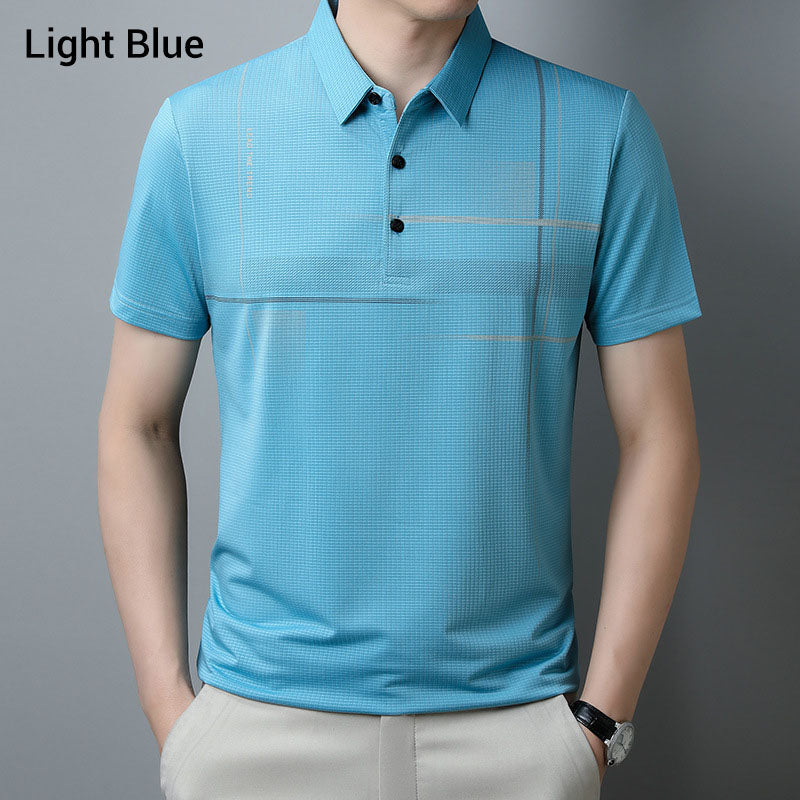 👔 Hübsches Polohemd für Männer - Kaufen Sie 3 und erhalten Sie 1 gratis👕Lockeres, kühles, atmungsaktives T-Shirt mit Revers für Männer