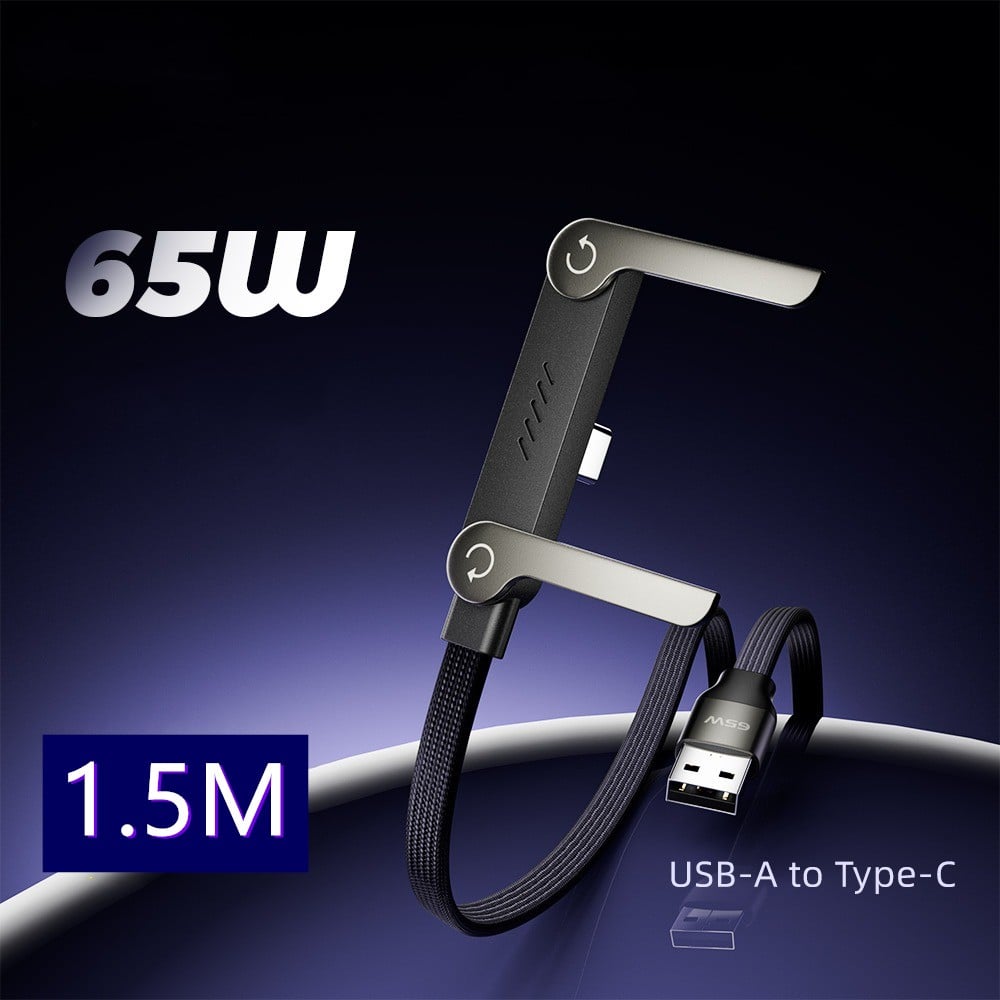 🔥🎉2-in-1-Geflochtenes Schnellladekabel mit integriertem Handyhalter
