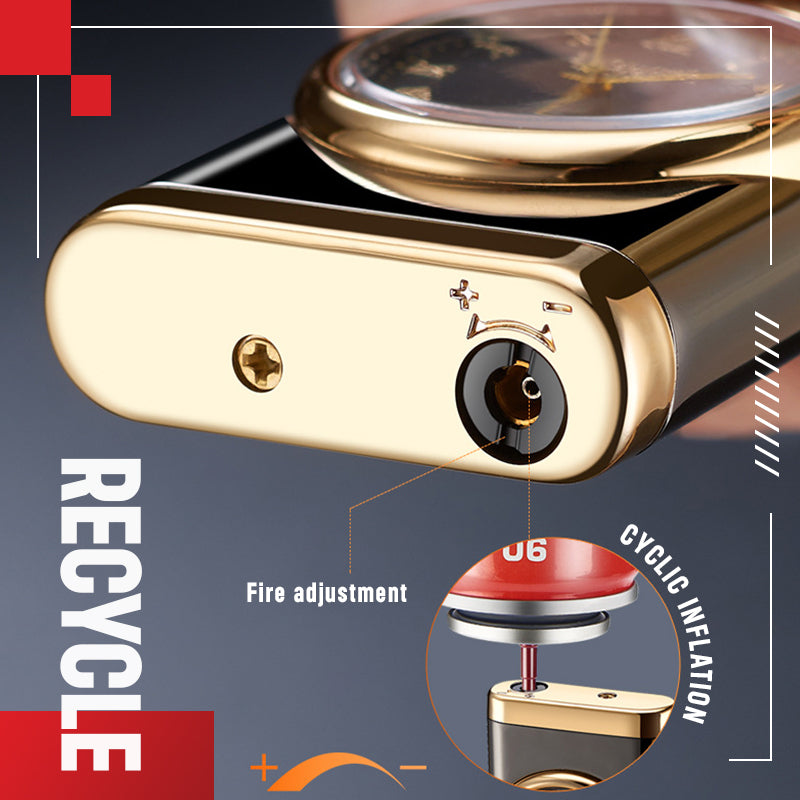 🔥2025Heißer Verkauf🔥 Creative Dial Rocker Arm aufblasbares Feuerzeug