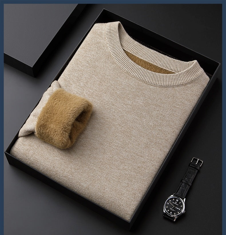 Hochwertige solide Farbe dicken Kaschmir Herren Pullover