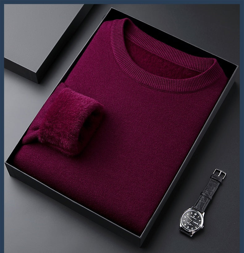 Hochwertige solide Farbe dicken Kaschmir Herren Pullover