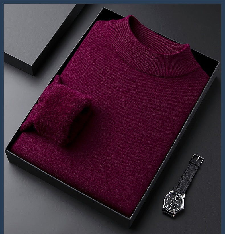 Hochwertige solide Farbe dicken Kaschmir Herren Pullover