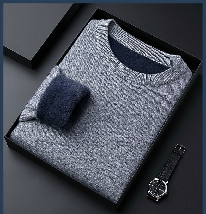 Hochwertige solide Farbe dicken Kaschmir Herren Pullover