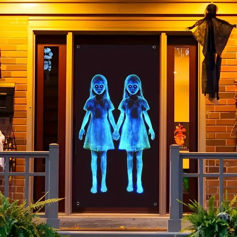 👻Metallische Mädchen-Geisterstatue – Halloween-Gartendekoration komplett aus Metall👻