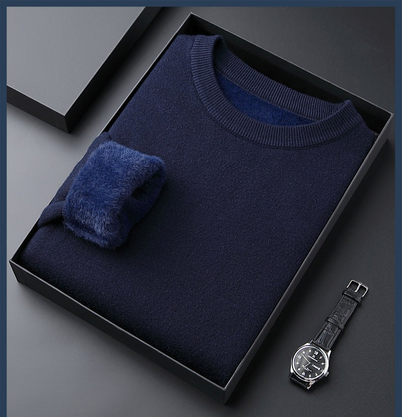 Hochwertige solide Farbe dicken Kaschmir Herren Pullover