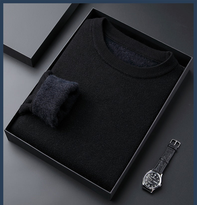 Hochwertige solide Farbe dicken Kaschmir Herren Pullover