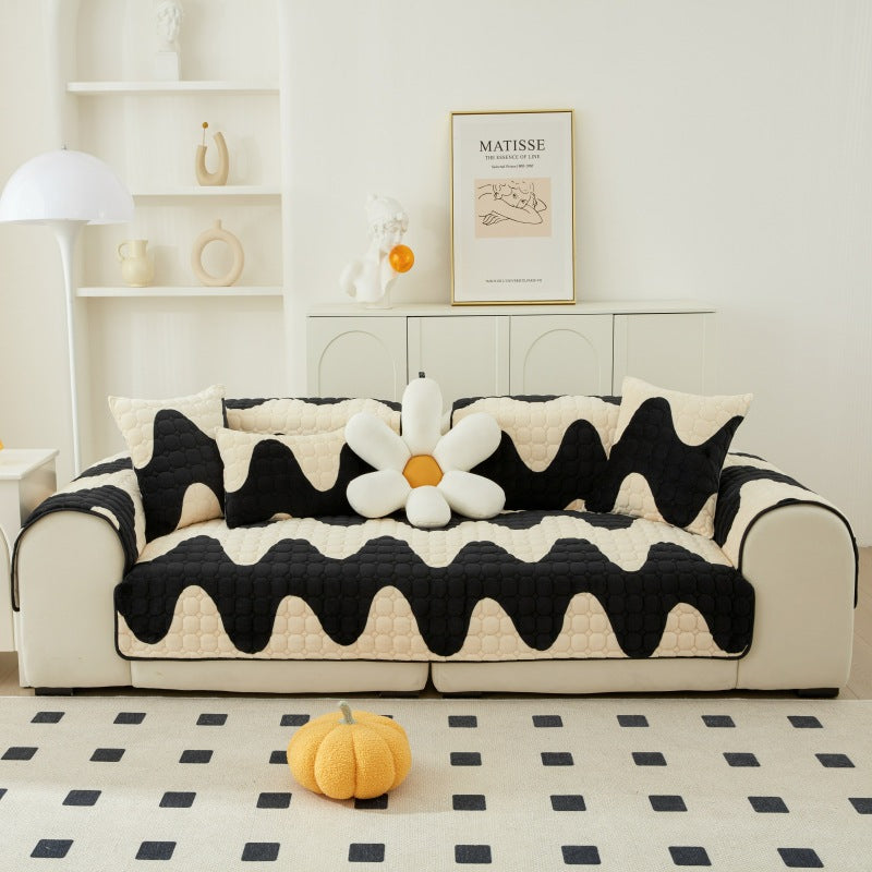 Milk Velvet Sofa Cover Möbel Anti-Rutsch-Schutz Couch Cover