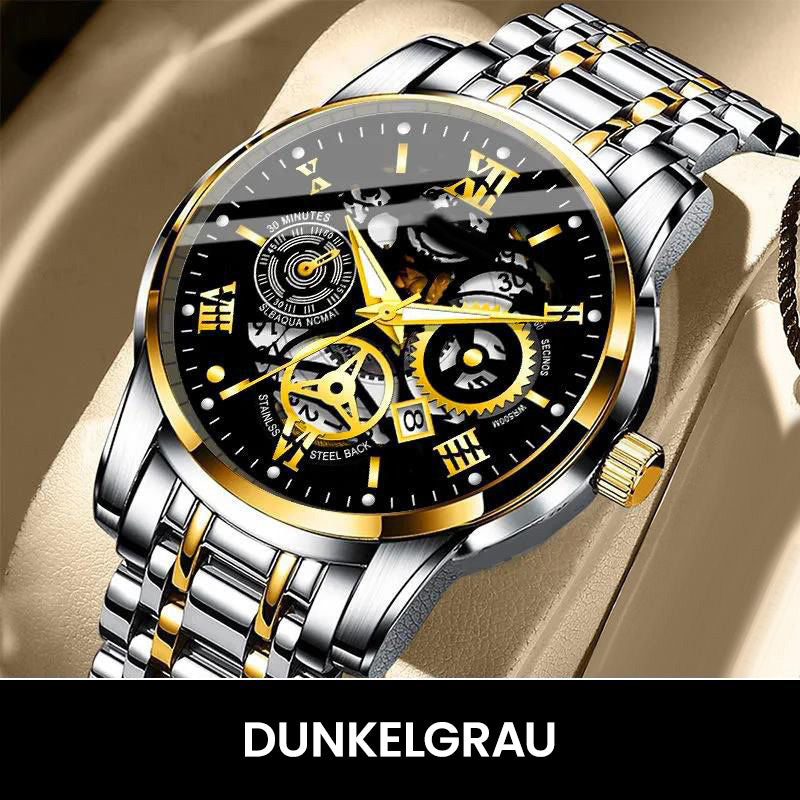 Wasserdichte römische skelettierte mechanische Herrenuhr