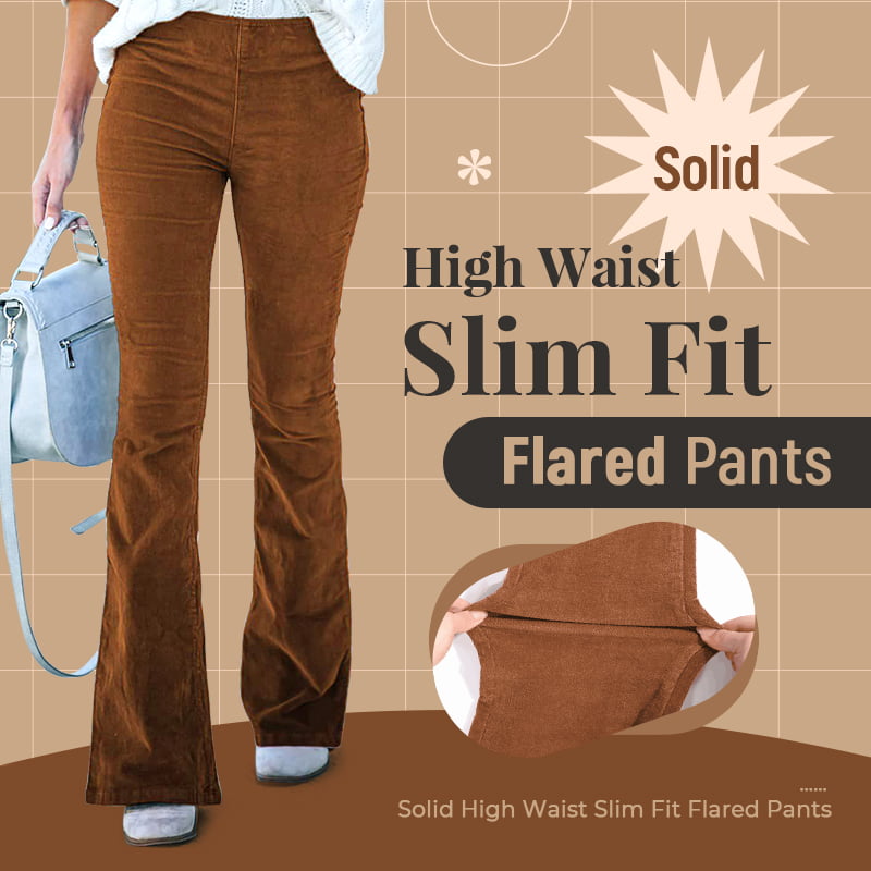 đHochtaillierte, schlanke Mikro-Cordhose mit elastischer Taille Lounge-Hose
